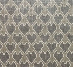 Ballard Designs Evie Pewter Gray Arrowhead Metallic Sheen Fabric By Yard 55&quot;W - £9.23 GBP