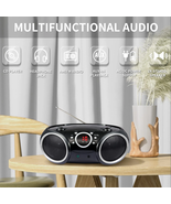 MP3 Home CD Player Stereo Portable Boombox With Radio Am/fm System Audio... - $77.62 CAD+