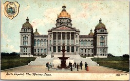 Des Moines Iowa(IA) State Capitol DB Posted 1907 Antique Postcard - £5.85 GBP