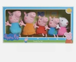 Peppa Pig Boxed Family Fun Plus Stuffed Doll Set of 5 Mummy Daddy George Suzy - £20.35 GBP