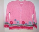 NWT Girls 6 Jane Seymour Pink purple floral cardigan button sweater - $25.25