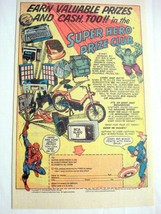 1980 Super Hero Prize Club Ad featuring Hulk, Spider-Man, Captain America - £6.36 GBP