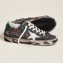 Golden Goose Superstar Plaid Check Green Glitter Sneakers size 40 New In... - $549.99