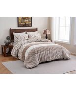 BLANCA TAUPE STRIPE BLANKET EMBOSSED SHERPA SOFTY THICK &amp; WARM 3 PCS KIN... - $1,447.76 MXN