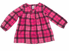 Carters Baby Girl LS Pink Plaid Cowgirl Top Shirt Size 18 Months Cotton ... - £9.48 GBP