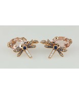 Dior 18k Rose Gold Gourmande Pastel Dragonfly Earrings w/ Box and Papers - $176,540.96 MXN