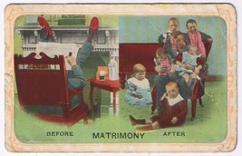 Comic Postcard Matrimony Before &amp; After Bamforth - $2.16