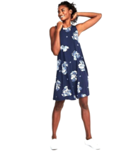 Old Navy Jersey Swing Dress Floral Sleeveless Round Neck Knee Length Siz... - £17.20 GBP