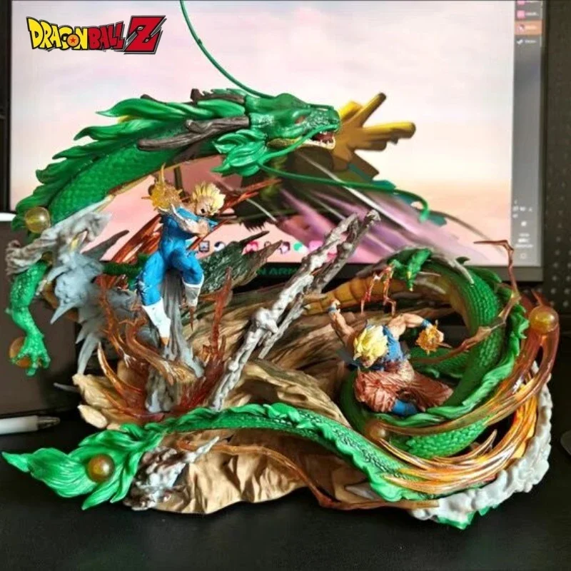 Dragon Ball Z Anime Figure Vegeta Vs Goku 32cm Action Figures Divine Dragon - £135.86 GBP+