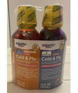 equate Cold and Flu Day and Night Maximum Strength Relief Syrup 12 oz Each - £17.21 GBP