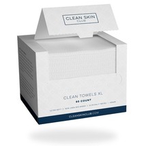 Clean Skin Club Clean Towels XL, 100% USDA Biobased Face Towel, Disposable Face  - £25.21 GBP