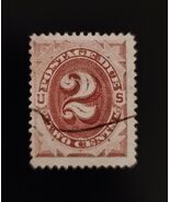 1884 2c Postage Due, Red Brown Scott J16 Used F/VF - $54.66 MXN