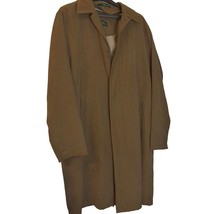 Ralph Lauren Mens Dark Brown Trench Over Coat Size 42L Black Label Y2K - £30.30 GBP