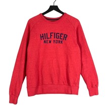 Tommy Hilfiger Men&#39;s L Vintage Fit Red Pullover Sweater HILFIGER NEW YORK - £17.12 GBP