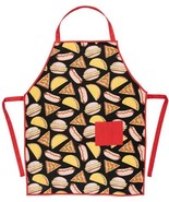 Printed Kitchen Fabric Apron with Pocket (26&quot;x33&quot;) COMFORT,FAST FOOD ON ... - £15.79 GBP
