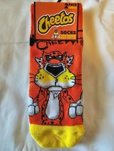 Cheetos Men&#39;s Novelty Ankle Socks Orange White 2 Pair Shoe Size 6-12 NEW - £9.15 GBP