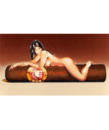 have a Havana 2 cigar vintage pin-up framed canvas art print giclée 18&quot;X... - $100.19 CAD