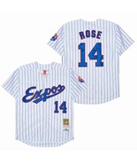 Expos #14 Pete Rose Jersey Old Style Uniform White Stripe - $45.00