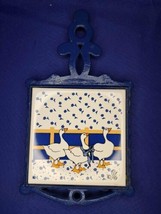 Vintage Country Blue Bow Goose Plaque Kitchen Decor Wall Hanger - $28.05
