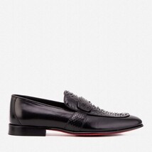 The Dorian Black Snake & Baby Buffalo Leather Loafer Men Shoe image 4