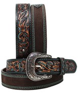 40   Western 1 1/2" Wide Men Women Rodeo Floral Tooled Leather Belt 26FK66TR - $49.49