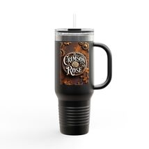 Crimson Rose Steampunk Gears Travel Mug | 40oz Insulated | Vintage Typog... - $61.20