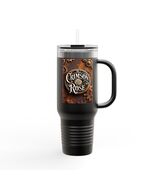 Crimson Rose Steampunk Gears Travel Mug | 40oz Insulated | Vintage Typog... - $61.20