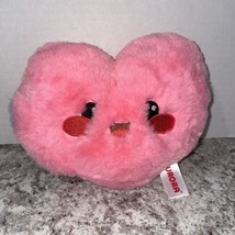 Aurora Pink Purple Reversible Heart Plush Stuffy Toy Sewn Eyes Soft Valentine’s - $15.63