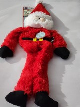 Toy Time Christmas Holiday Dog Toy Santa Stretch, Crinkle, &amp; Squeak - £7.09 GBP