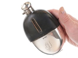 Antique Sterling silver over glass flask - £311.86 GBP