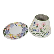 Yankee Candle Shade Plate Natures  Flowers Trees Spring Summer Ladybug H... - $20.94