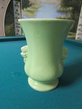 1940s Unmarked Mccoy Vase Two Handles Green 8 X 6 Original - £96.58 GBP