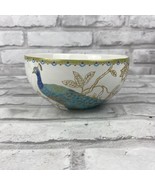 222 Fifth Peacock Garden Salad Soup Cereal Bowl 5.5” X 2.75 Fine China - £8.01 GBP