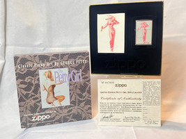 1997 Zippo Lighter The Petty Girl Z-3 Bunny WIth COA &amp; Trading Card NIB - £63.12 GBP