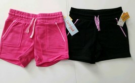 Cat &amp; Jack Infant Girls Shorts 2 Pack  Black / Pink Size 12 M 5T NWT - £7.16 GBP