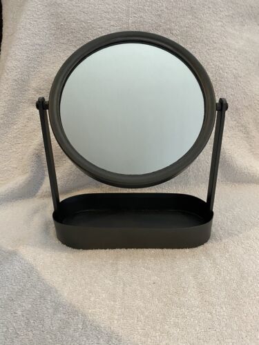 Primary image for Modern Swivel Tabletop Vanity Mirror With Cosmetic Holding Tray - Open Box