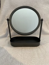 Modern Swivel Tabletop Vanity Mirror With Cosmetic Holding Tray - Open Box - $26.95