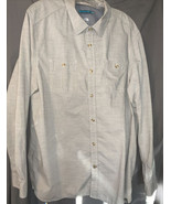 The North Face Gray Men&#39;s Long Sleeve Button Shirt Size XXL w/Hidden Pocket - £15.49 GBP
