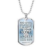 Express Your Love Gifts Guardian Angel Protects Always Necklace Stainless Steel  - £40.66 GBP