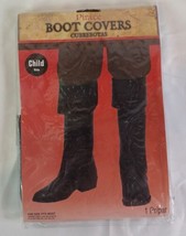 New Child Size 1 Pair Pirate Costume Black Boot Cover Topper One Size Fi... - $21.49