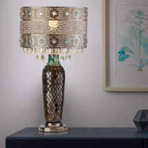 24.25&quot;H Gloria Silver and Turquoise Table Lamp - $225.72