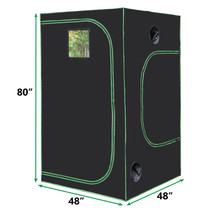 Hydroponic Grow Tent With Observation Window And Floor Tray Indoor 48&quot;&quot;X... - £111.26 GBP