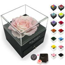 Preserved Rose Gift Box Immortal Flower for Women Girlfriend Valentines Day gift - £15.72 GBP