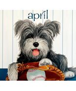 Pumi April Baseball Glove Dog Days Poster Calendar 14 x 11&quot; Art Leigh DW... - $42.03 CAD