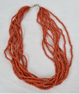 Silpada Coral Multi 10 Strand Sterling Necklace NO 875 - $75.49 CAD