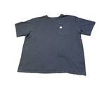 Carhartt Men&#39;s Relaxed Fit Shirt Blue 2XL Short Sleeve Crew Neck Cotton ... - $11.88