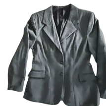 Devon-Aire Concour Show Coat Jacket Gray Pinstripe Ladies 14 R image 1