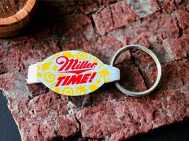 Miller Time! Beer Logo Vintage Plastic Bottle Can Opener Advertising Keychain - $11.18