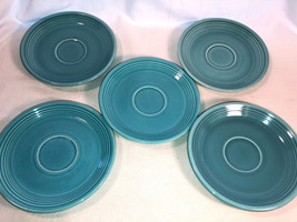 Five Original Turquoise Fiesta Saucers - $14.99