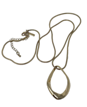 White House Black Market Goldtone Pendant on Snake Chain Necklace 33&quot; - £11.21 GBP